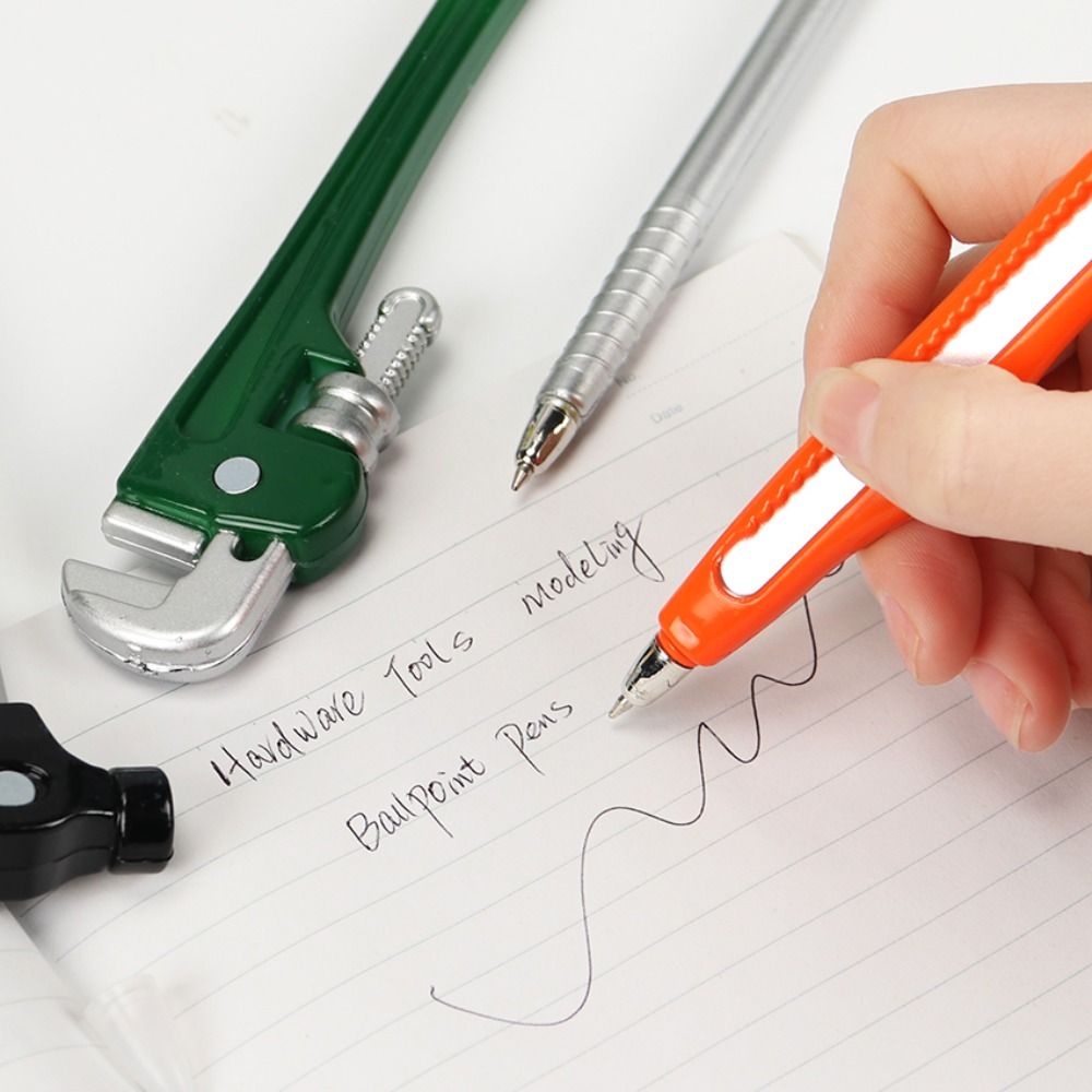 1 Piece Simulation Hardware Tools Korean Stationery 0.5mm Black Ink Ballpoint Pen Pen Hammer Writing Pen School