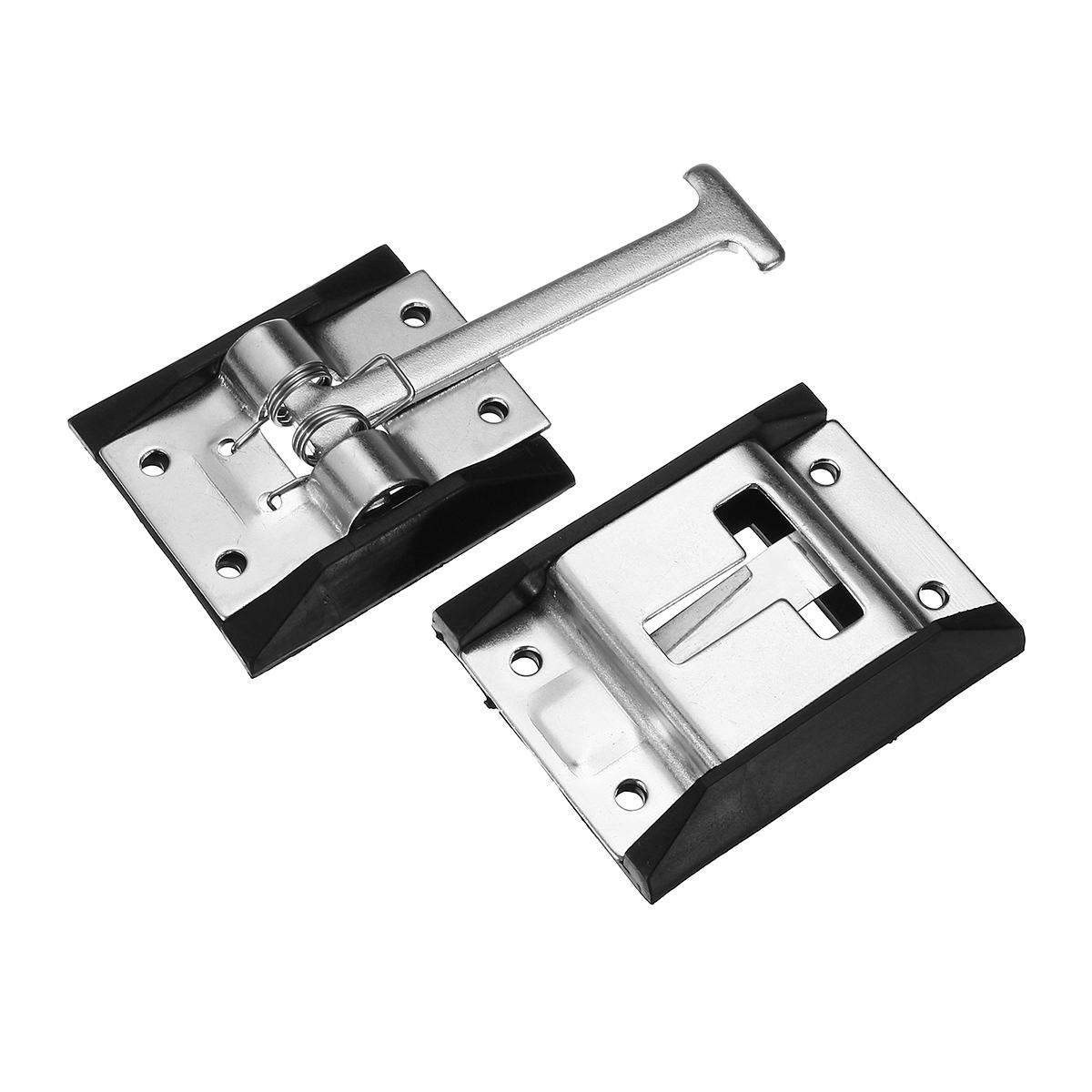 1Set 4 Metal steel Door lock hook RV Camper Horse Work Enclosed Trailer Door Stop Holder Latch Kit Entry Catch Holder Bracket