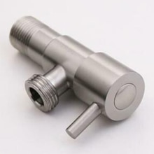 Wall Stainless Steel Angle Valve G1/2\\\\\\\\\\\\\\\" Kitchen Bathroom Toilet Water Stop Valve Brushed Nickel 1x Shut Off Valve