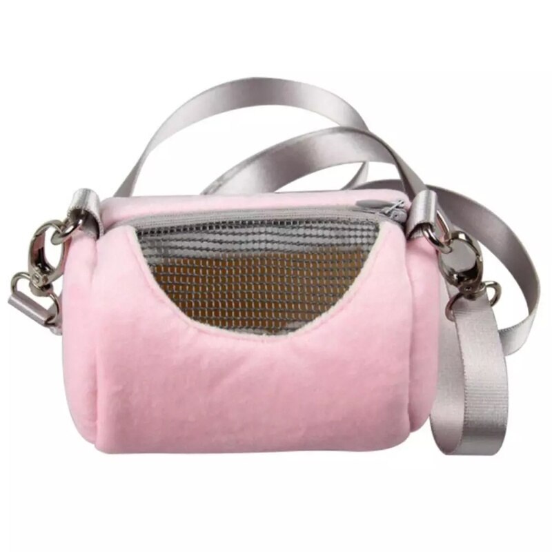 Sac de transport pour Hamster, petit animal de compagnie, sac à bandoulière cylindrique pour Hamster, lit respirant, maison en forme d&#39;écureuil hérisson, nid en Cage