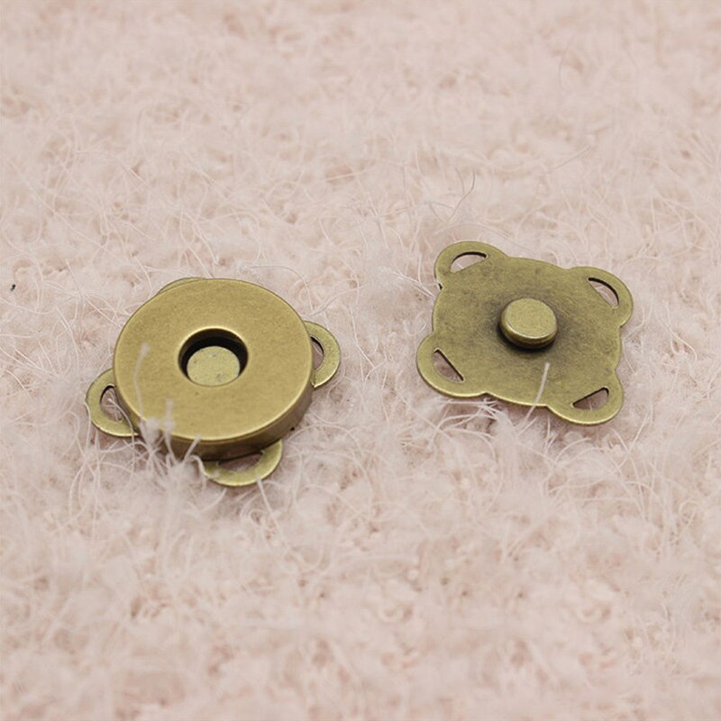 10 st magnetknapp magnetisk handväska spännen stängning sömnad knapp plånbok kläder handväska spänne väska tillbehör 14/18mm: Brons / 14mm