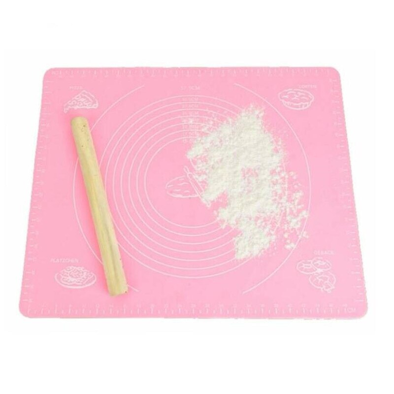 29X26cm Bakken Pad Silicone Rolling Deeg Mat Grote Non-stick Sugarcraft Fondant Cake Pizza Biscuit Cookie Brownie Maker Houder