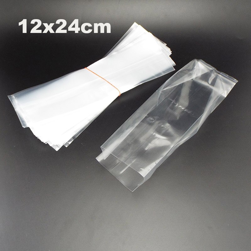 12x24cm 15x30cm 18x35cm PVC Mushroom Spawn Grow Bag Substrate High Temp Pre Sealable Garden Supplies Growing Planting Bags Tool: 12x24cm / 20pcs