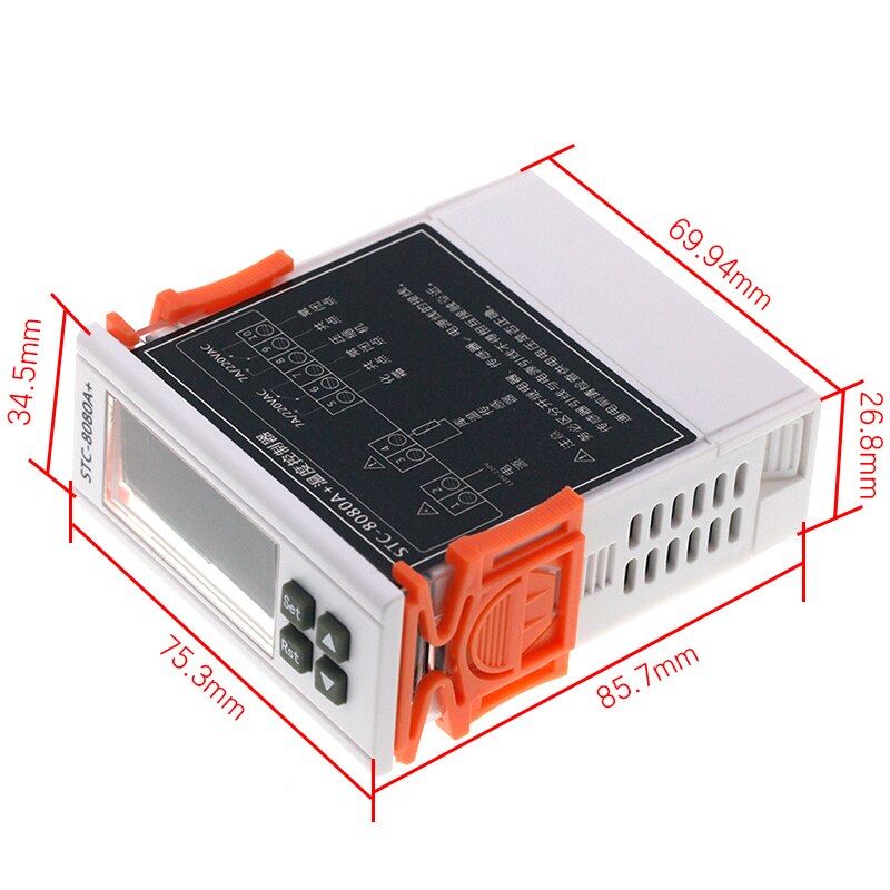 STC-8080A+ Refrigerator Thermostat Temperature Controller Refrigeration Automatic Defrost Timer Intelligent Single Probe