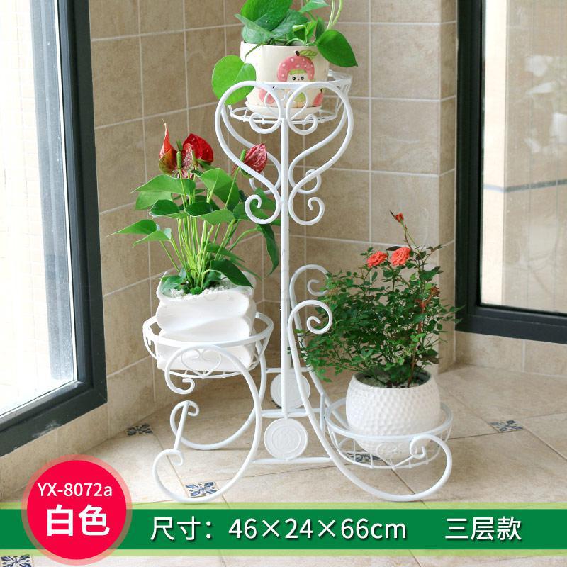 Europese bloemenrek ijzeren kunst meerlaagse vloer balkon binnen woonkamer groene lotus hanger orchidee potrek: Model 4