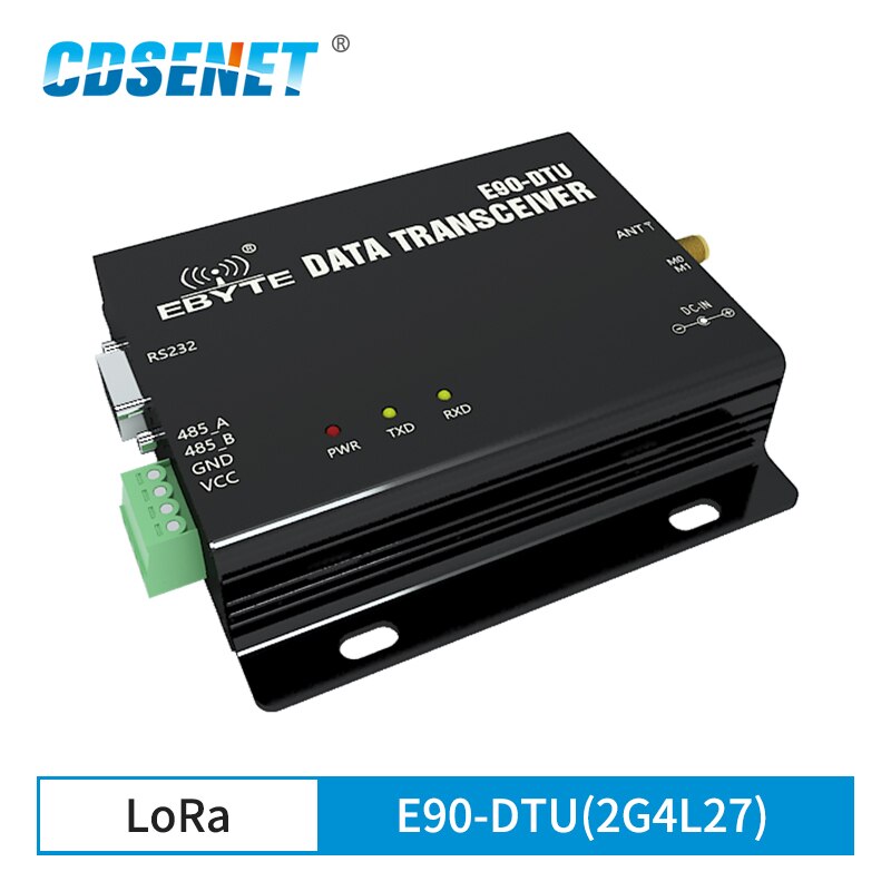 LoRa-Módulo RS232 RS485, 2,4 GHz, CE, FCC, forma de puerta, LBT, FEC, larga distancia, 7km, 27dBm, CDSENET, receptor transmisor inalámbrico