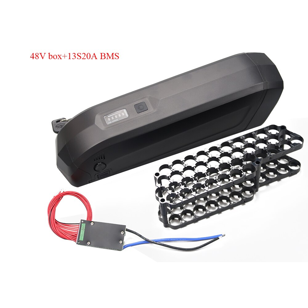 36v 48v hailong sidan släppa batteri låda elcykel ebike batterilåda hus med 5v usb -kort+bms: 48v med bms