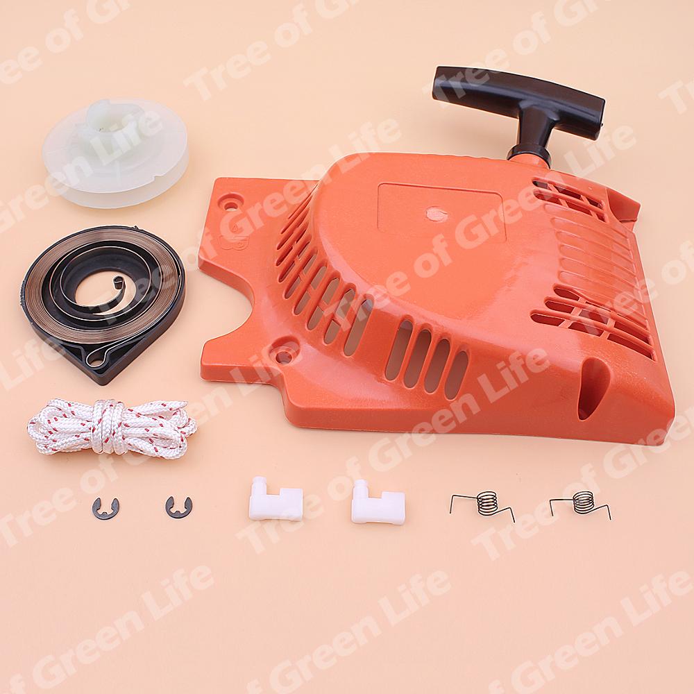 Arranque de retroceso para motosierra China 5200 5800 52cc 58cc, Kit de trinquete de cuerda de resorte de polea de un solo tipo