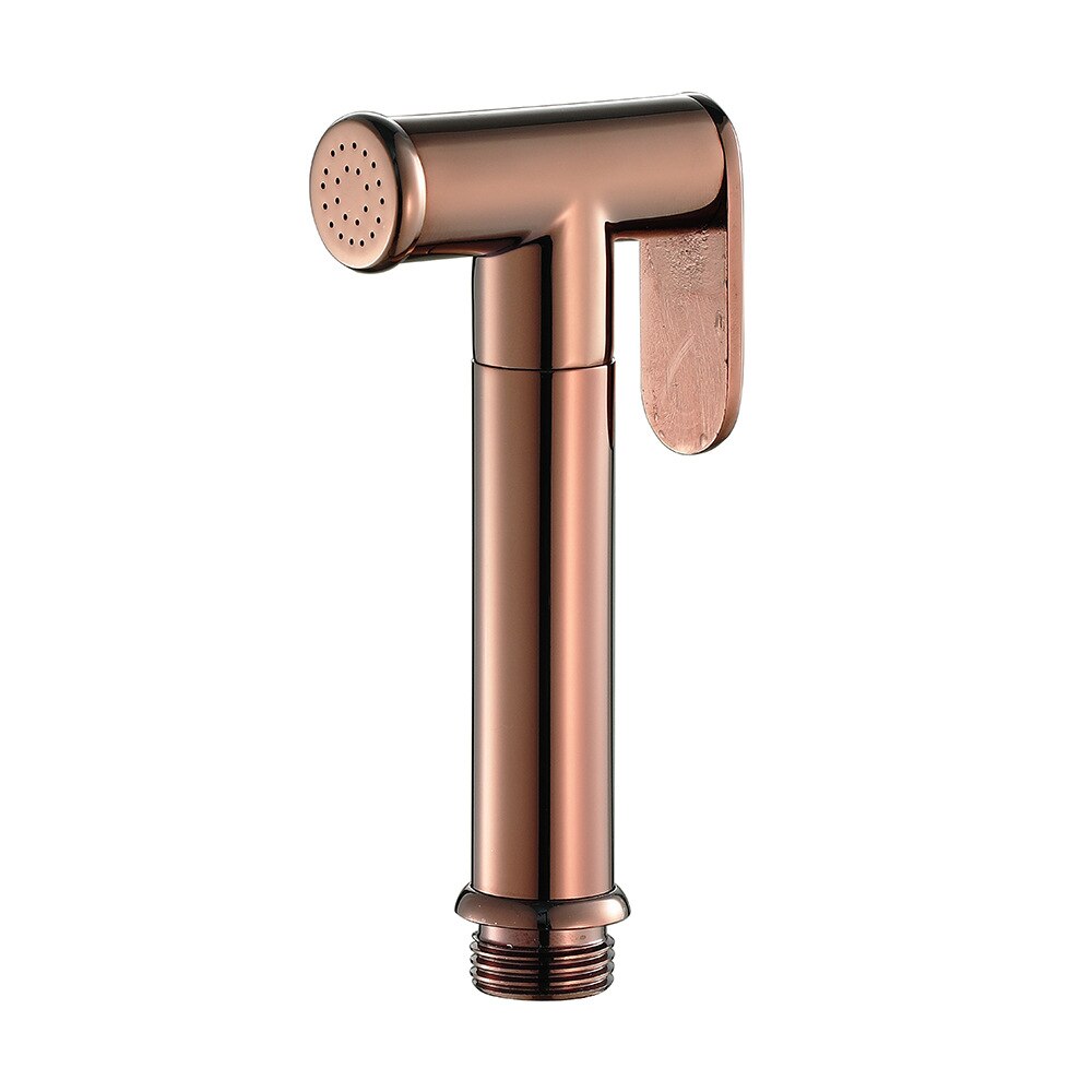 Biggers sanitary rose gold color copper handheld toilet bidets sprayer set 3pcs with shower hose and holder