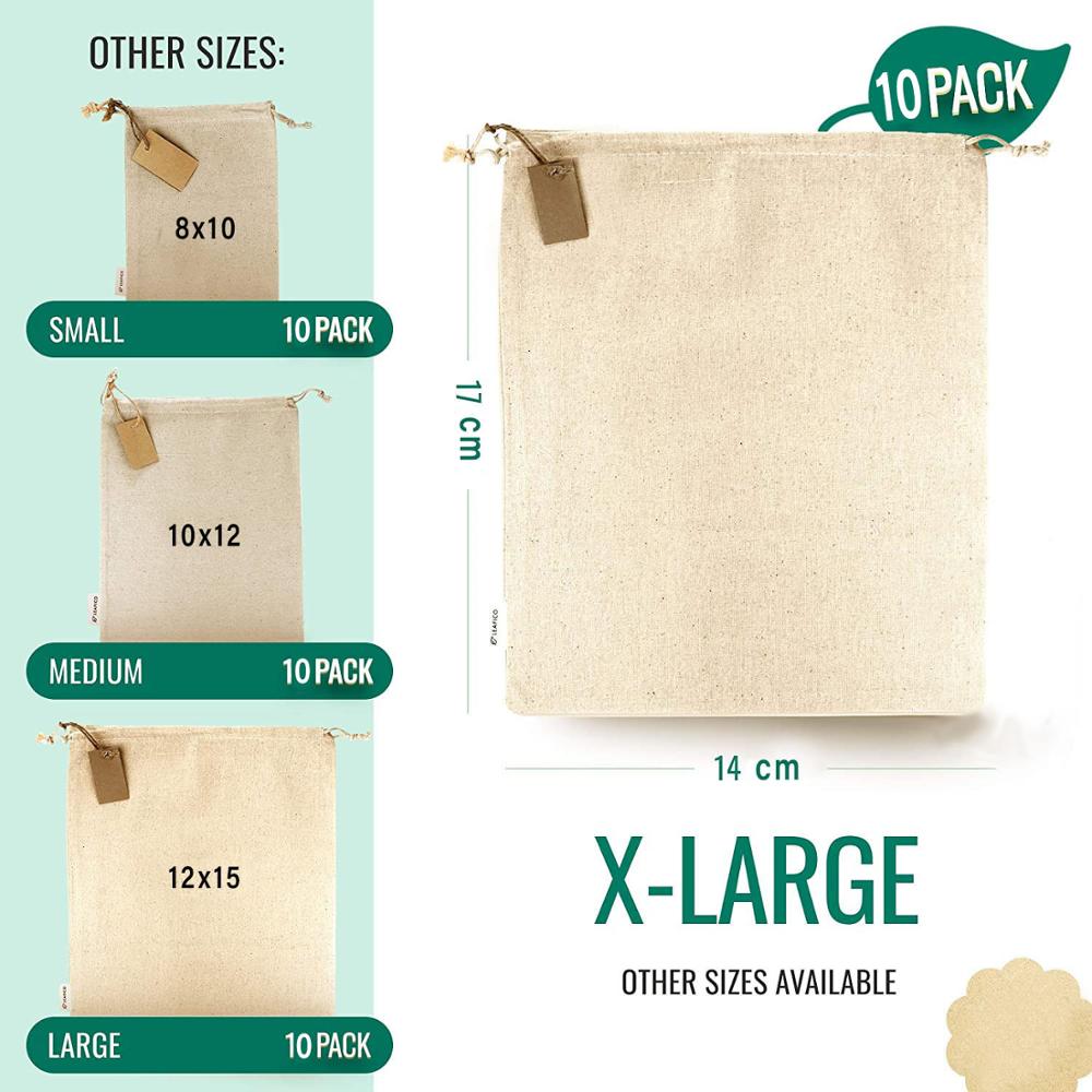 Jute bag Cotton Linen Drawstring Bag Burlap Packing pouches Storage Bags for Wedding Christmas Jewelry Packaging: 14X17CM 10pcs