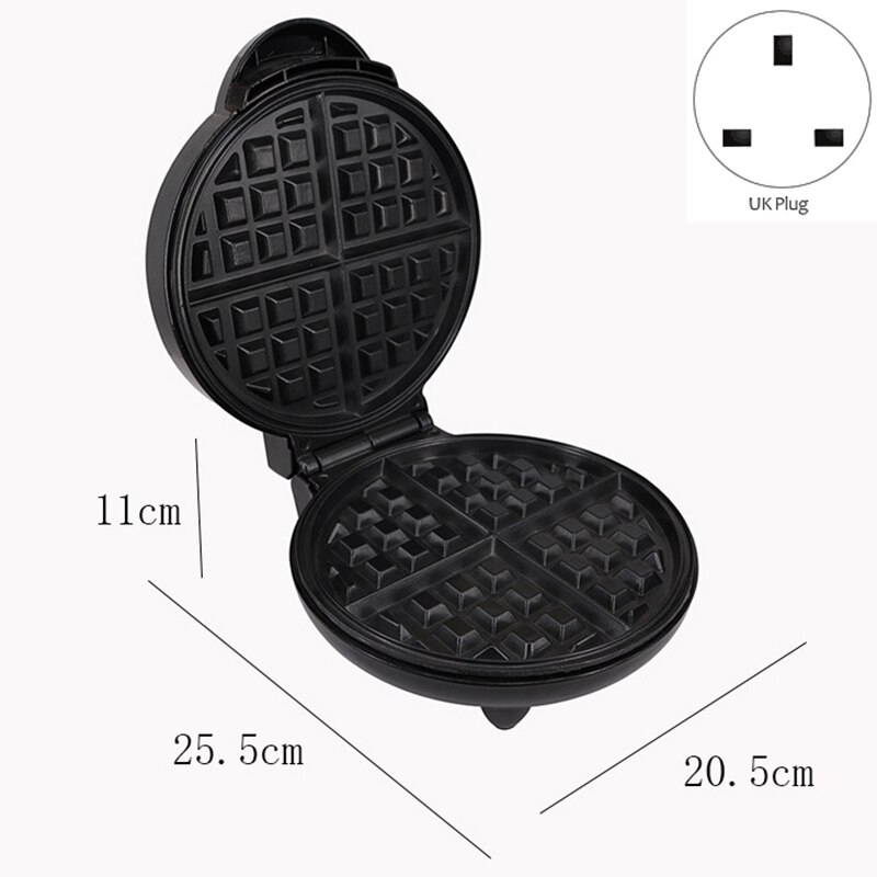 Elektrisk vafler maker hjerteform vaffelægkageovn pandekage non-stick bageform morgenmaskine muffinsandwich jern uk p
