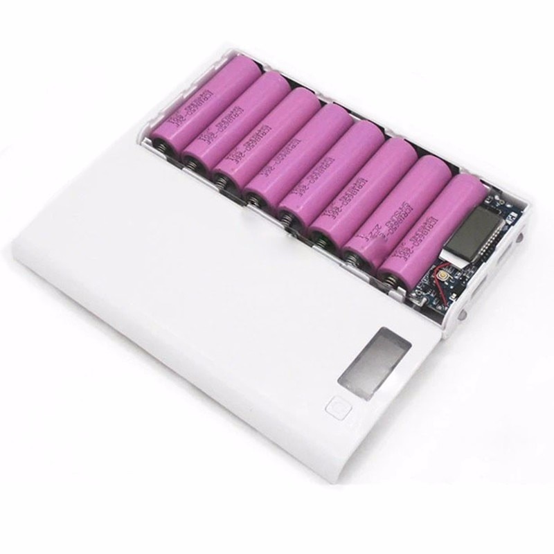 8X18650 Diy Draagbare Batterij Power Bank Shell Case Box Lcd-scherm Powerbank Doos Voor Diy Kit Powerbank 18650