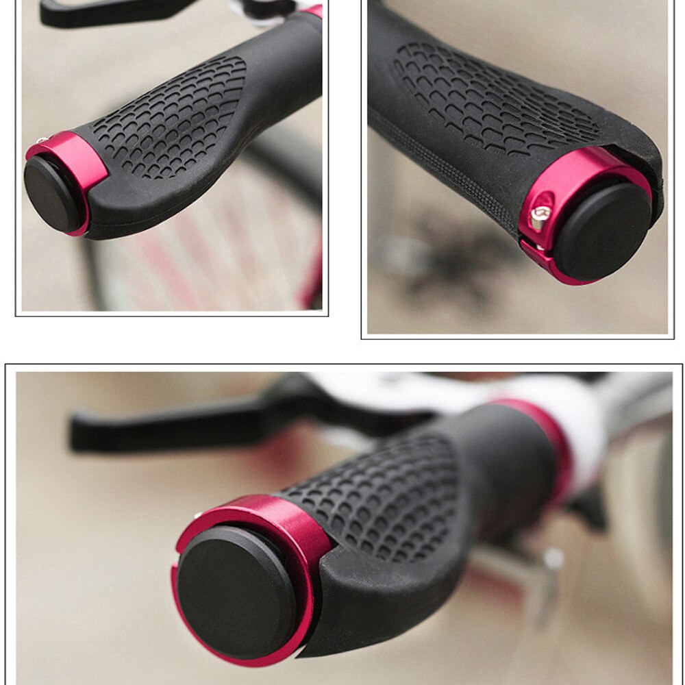 1 paire de poignées de vélo imperméables antidérapantes vtt poignées ergonomiques en caoutchouc VTT poignées de guidon vélo vélo accessoires de vélo