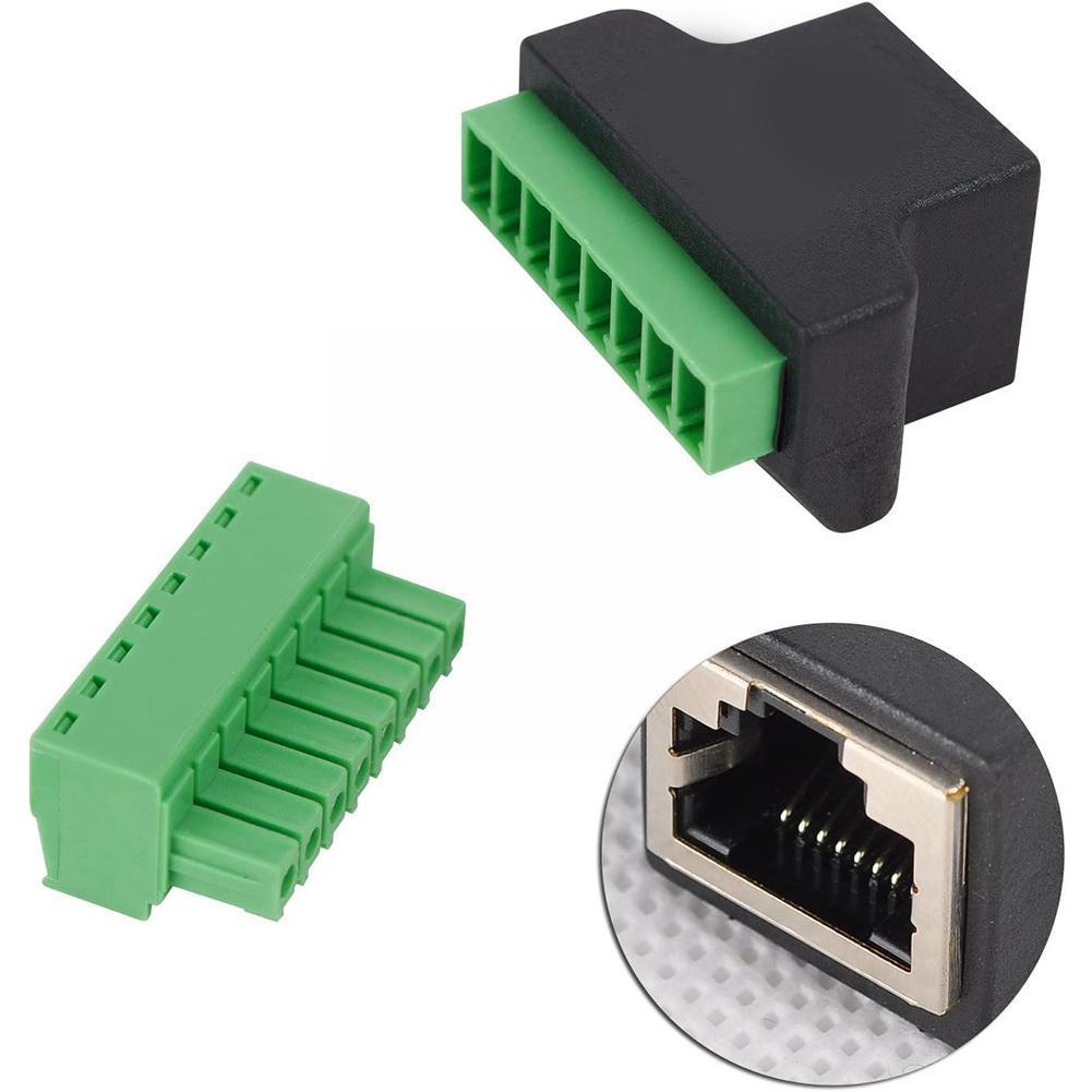 RJ45 Female To Screw Terminal 8 Pin Connector Ethernet For Networking Extender Cable Connector Extension RJ45 Adapter A9O3
