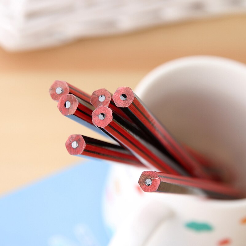 Korea stationery child hb pencil with rubber pencil