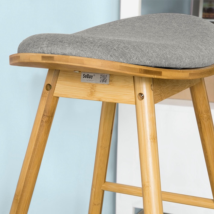SoBuy FST57-DG Taburetes para tocador,Taburete de bar, capacidad hasta 90 Kg,ES