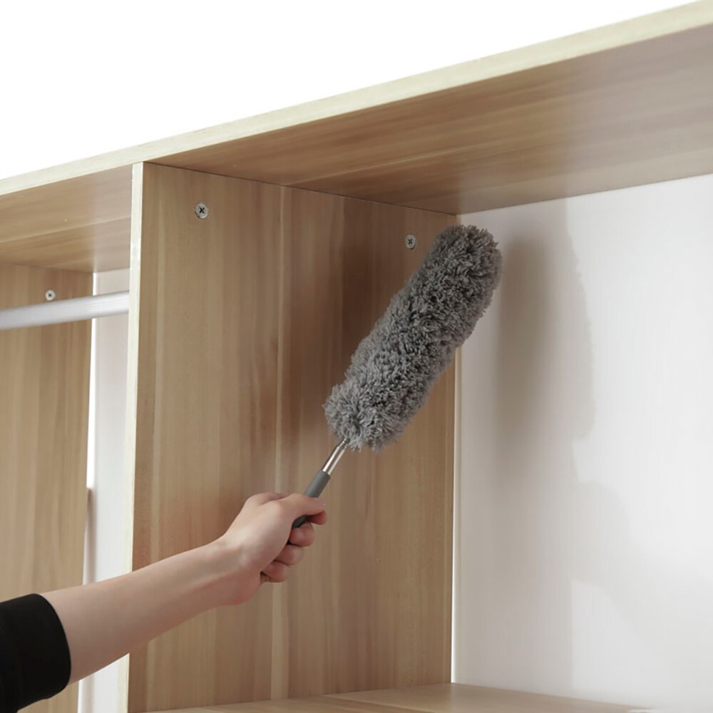 Feather Duster Extension Pole Extra Long Telescopic Dusters Cobweb Duster Bendable Head Cleaning Blinds Roof Ceiling Fan Car
