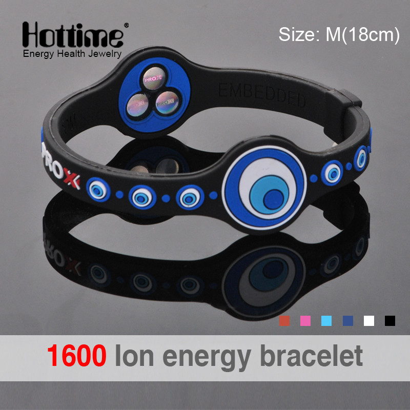Hottime Eco Power Energy Hologram Bracelets Wristbands Keep Balance Ion Magnetic Therapy Silicone Bands