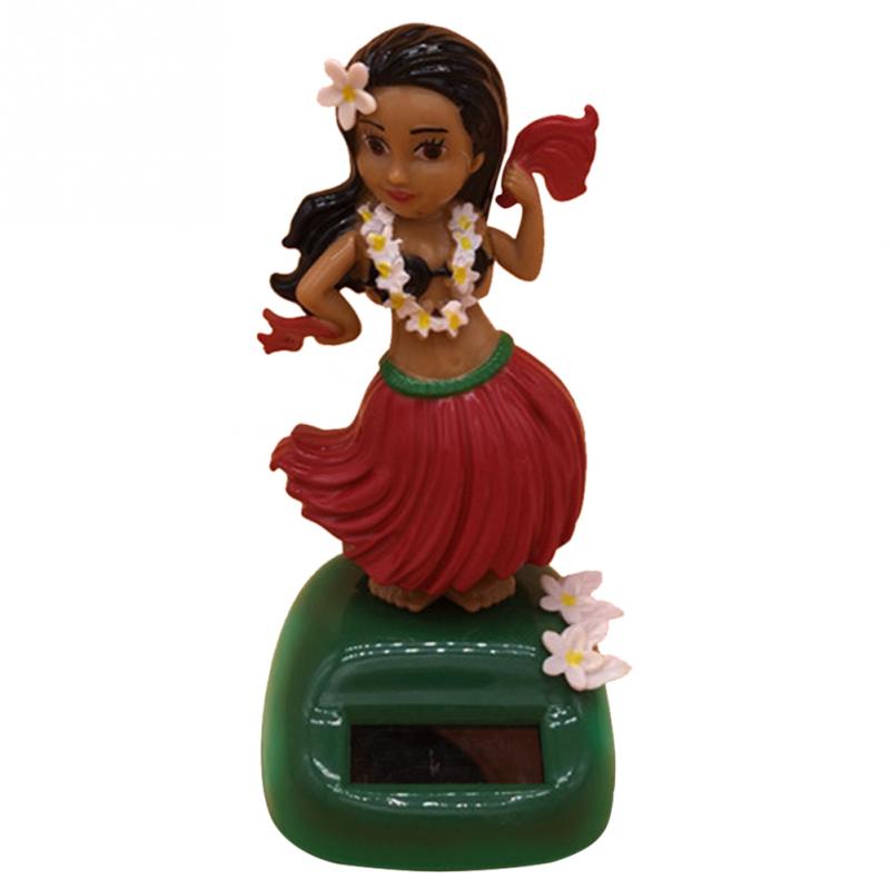 Solar Powered Swing Toy Environmental Dancing Car Decor Durable Hula Girl