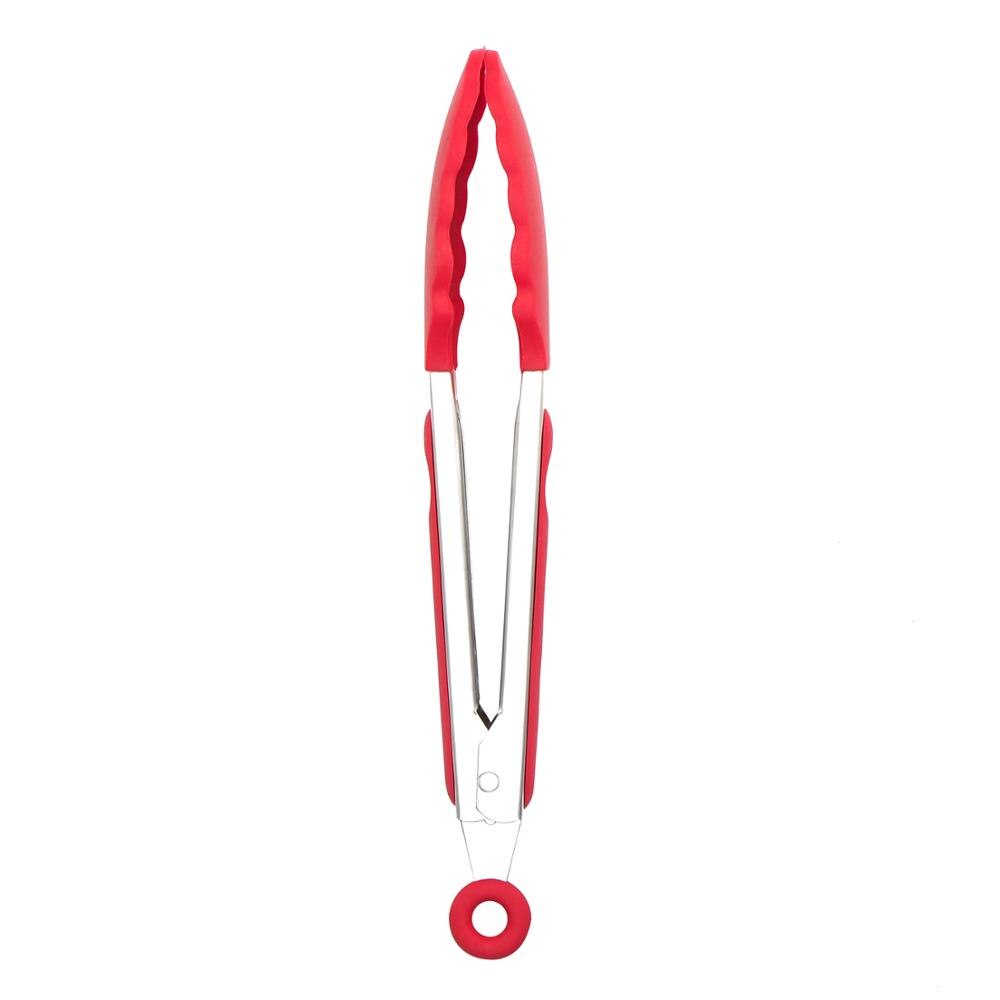Red/Black Heat-Resistant Silicone Cookware Nonstick Cooking Tools Kitchen Baking Tool Sold Separately Kitchen Accessories: Food clip red