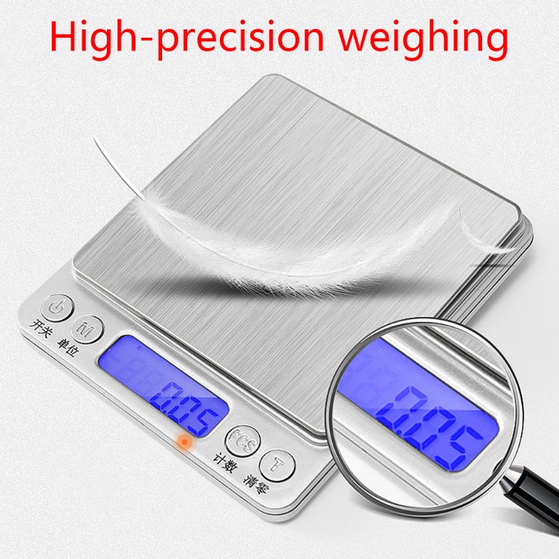 Digital Kitchen Scale Mini Pocket Stainless Steel Precision Electronic Balance