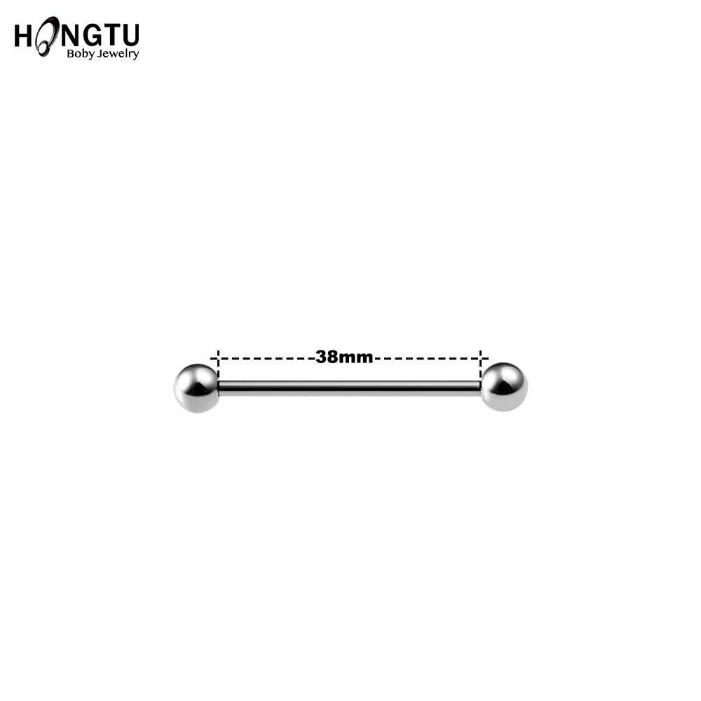 HONGTU 1PC G23 Titan Körper durchbohren Schmuck Punk Hufeisen Septum durchbohren Nase Lippe Ring Ohr Smiley Bar BCR Rund Hantel: TI70002-38mm-1pc