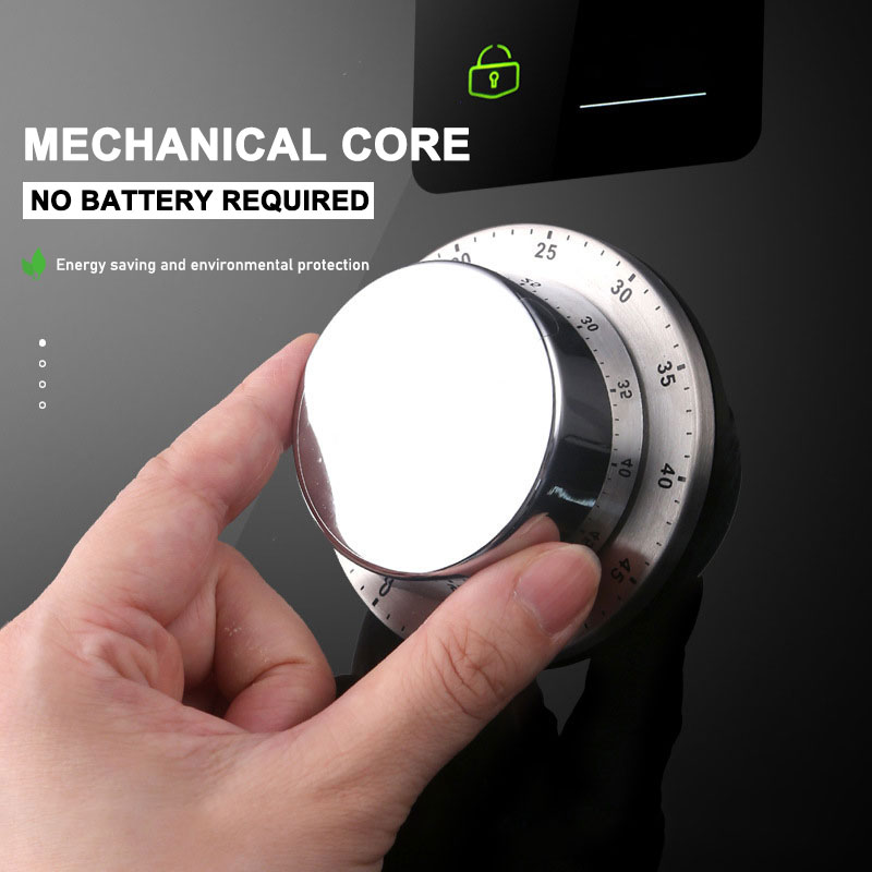 Kitchen Timer Mechanical Alarm Clock Timer Retro Stainless Steel Time Cooking Food Tools Home Countdown Gadget Timer