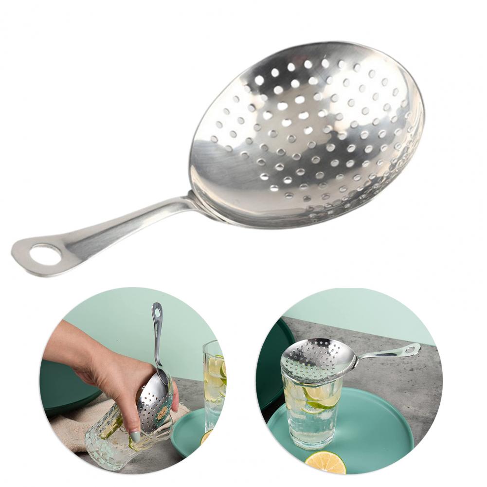 Cucchiaio da Cocktail in acciaio inossidabile con filtro Julep cucchiaio da Cocktail multifunzionale antiscivolo semplice e sicuro facile da usare