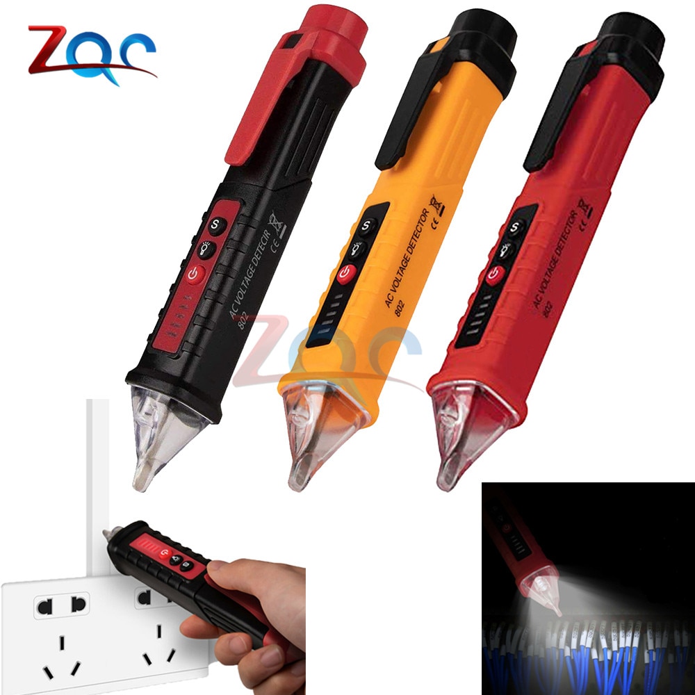 Led digitale 12v-1000v ac spanningsdetectoren contactloze stopcontact muurtester pen voltmeter meter volt stroom elektrische test potlood