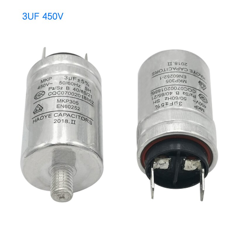 Capacitor Motor Capacitor Accessories CBB65 MKP3/4/5/6/7UF 450V Capacitor For Washer Dish Washer: 3UF 450V