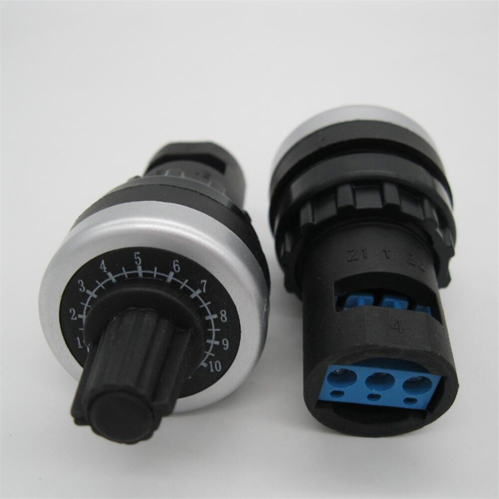 LA42DWQ-22 10K Ohm 22mm Diameter Variable Speed Drive Potentiometer vsd pot Converter Governor Inverter Resistance Switch 10K