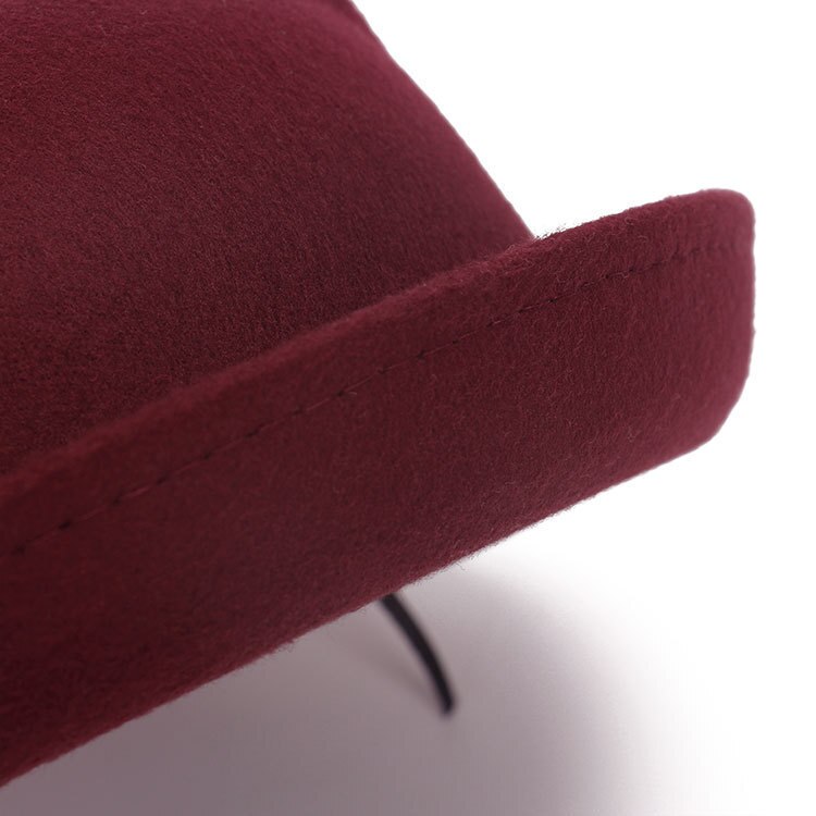 [dingdnshow] trend fedora hat unik sød voksen uld vinter og efterår floppy hat med ører kvindelig gorro til kvinder