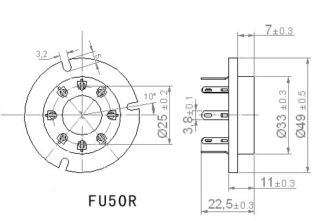 3 stk keramisk rør fatning 8 ben elektronrør sæde ... – Vicedeal