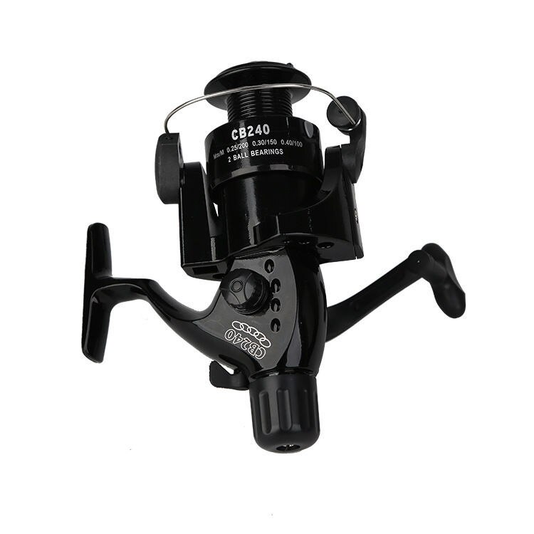 Spinning Reel 4000 Series Fishing Reels Cast Fishing Metal Shaft Large Drag Reel: Black