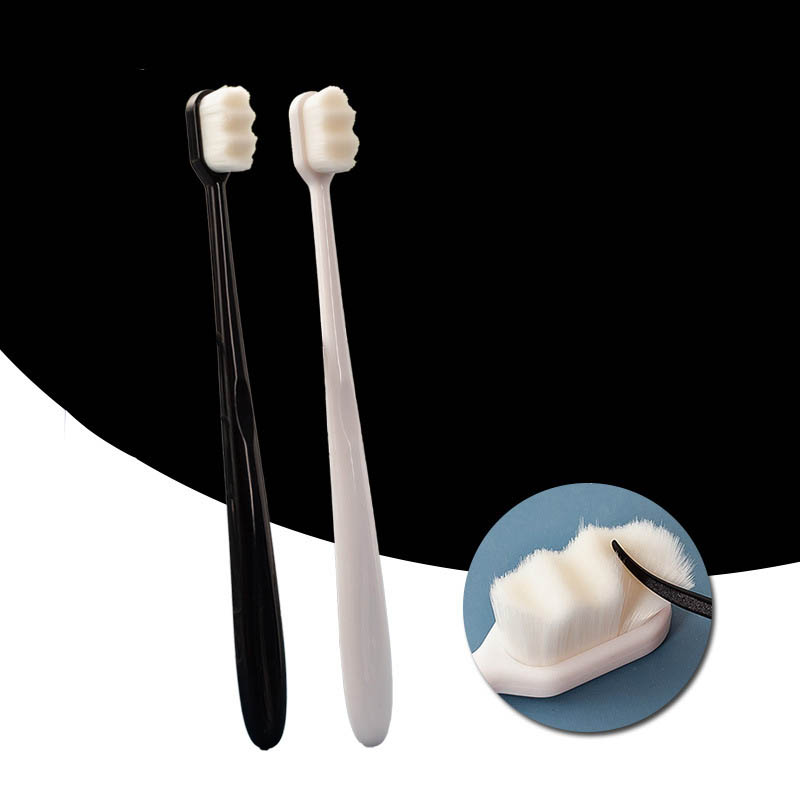 Brosse à dents Ultra-fine, douce, à millions de poils, pour adultes et enfants, nettoyage en profondeur, Portable, voyage, soins buccaux, 1 pièce