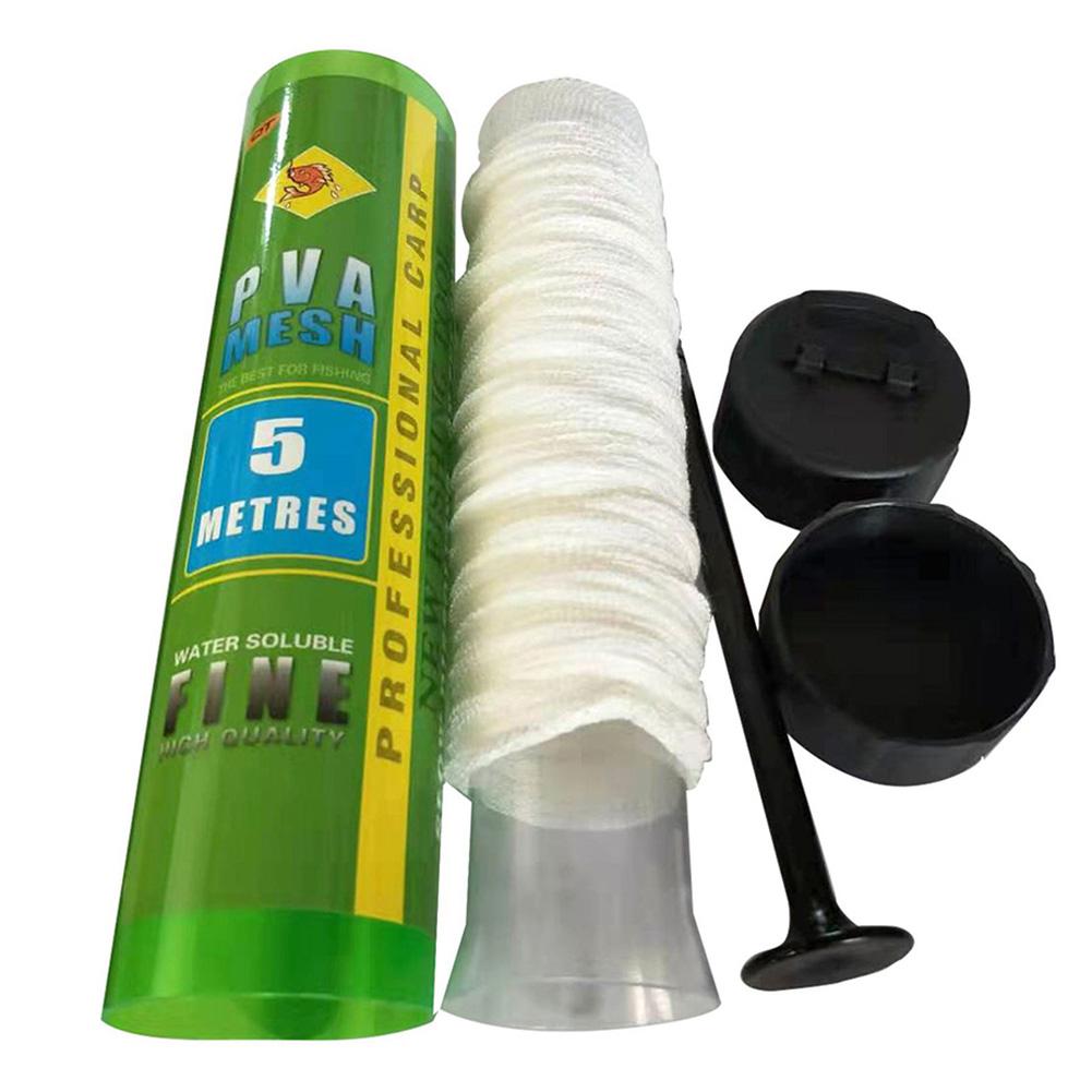 5m 2,5/3,7 cm PVA disolvente malla red recarga carpa pesca media aparejo bolsas de cebo