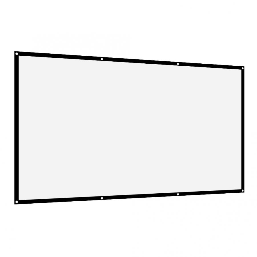 40/60/72/84/100/120inch 16:9 Thicken Portable Projector Screen 3D HD Projection Movies Screen Soft for Home outdoor camping