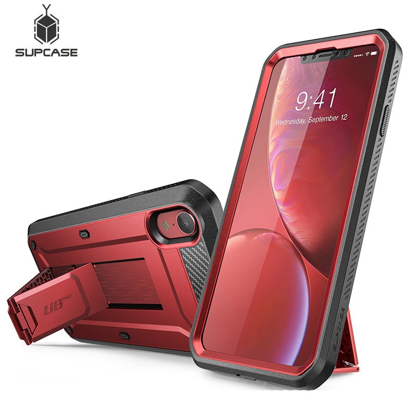 Kleurrijke Case Voor iPhone XR 6.1 "Case SUPCASE UB Pro Full-Body Robuuste Holster Cover met Ingebouwde Screen protector & Kickstand