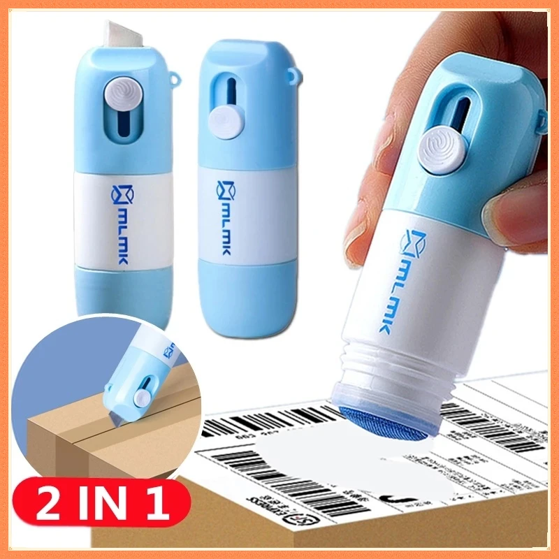 Thermisch papier Easer Mail Opener 2-in-1 correctievloeistof met mes Anti Peep Identiteitsinformatie Privacy Protector Gum