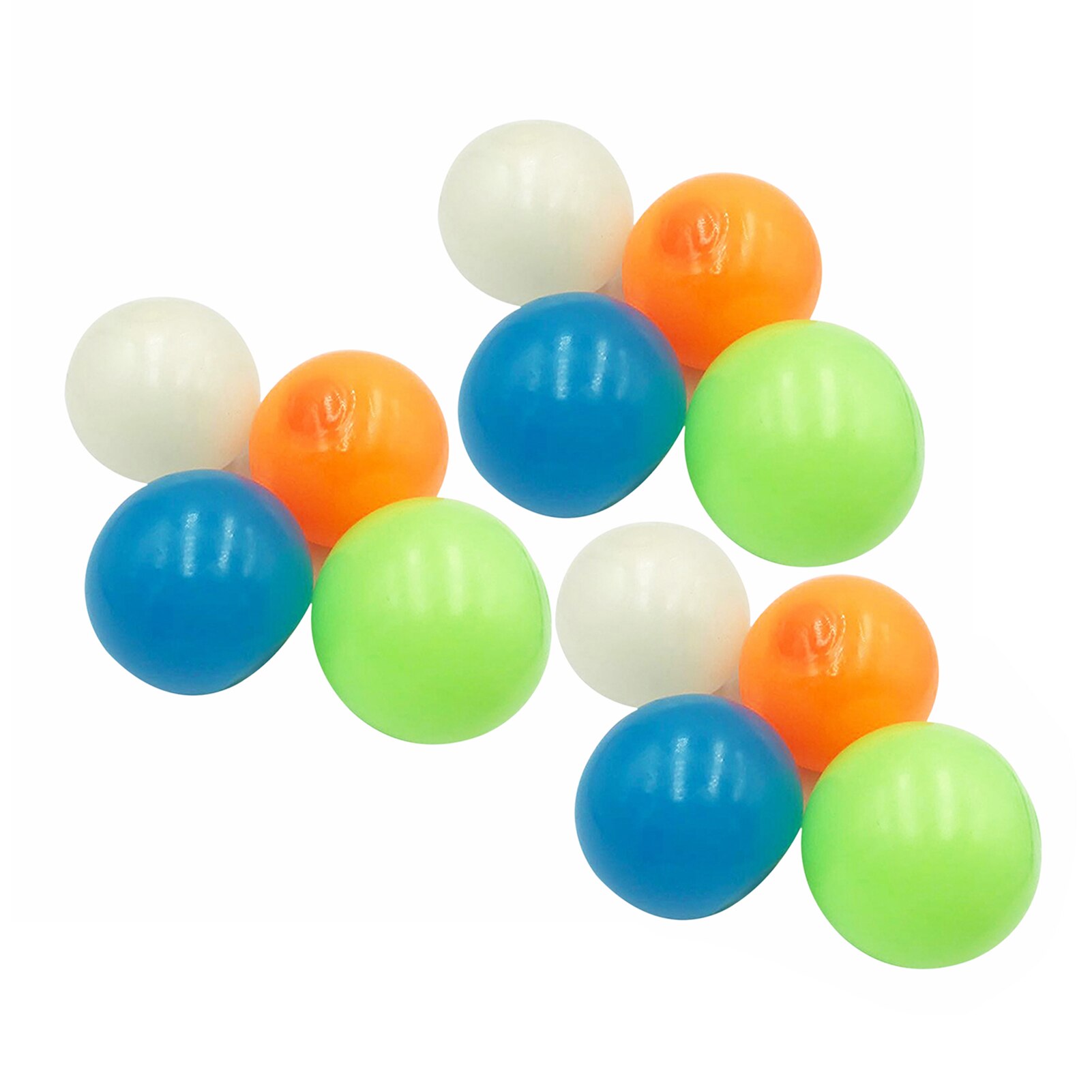 12 pçs vara bolas de parede pegajoso alvo bola fluorescente teto bola anti-stress descompressão brinquedo divertido presente do feriado para crianças: 12PCS