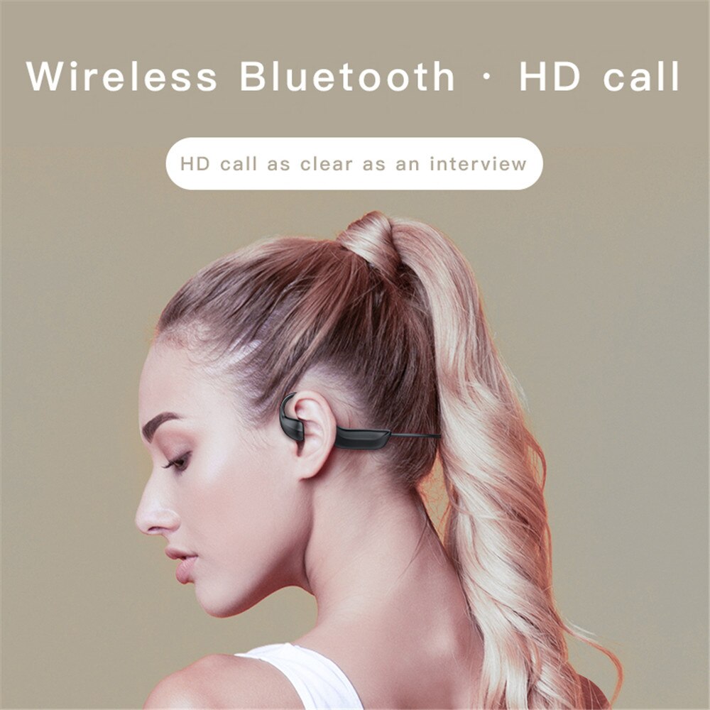 Beengeleiding Bluetooth 5.1 Headset Draadloze Oorhaak Outdoor Sport Waterdichte Hoofdtelefoon Met Microfoon Handsfree Oortelefoon
