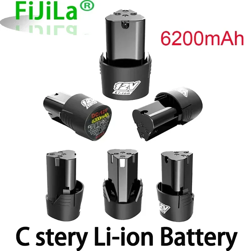 12V 6800mAh 18650 rechargeable lithium-ion battery power tool accessory, suitable for cordless screwdriver and drill