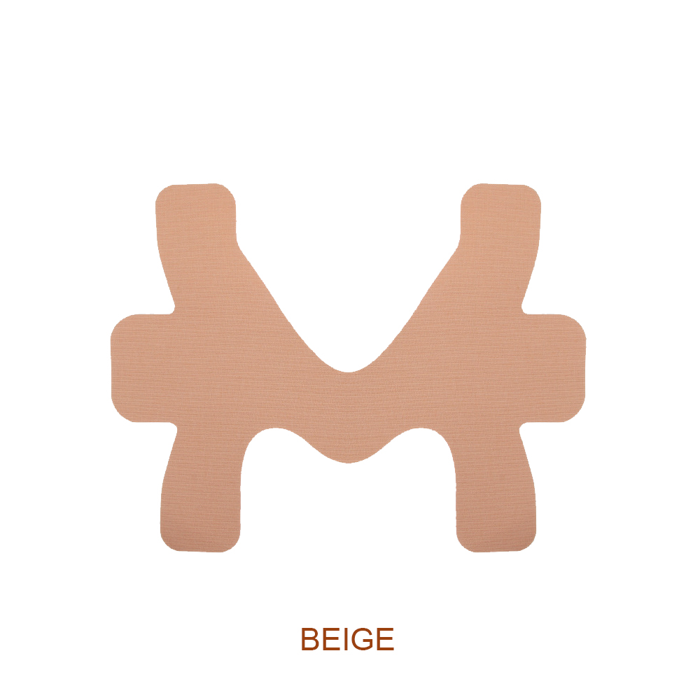 Cinta de tobillo de kinesiología precortada, soporte de compresión, vendaje elástico para pies, envoltura protectora, Protector deportivo para pies: Beige / Extralargo