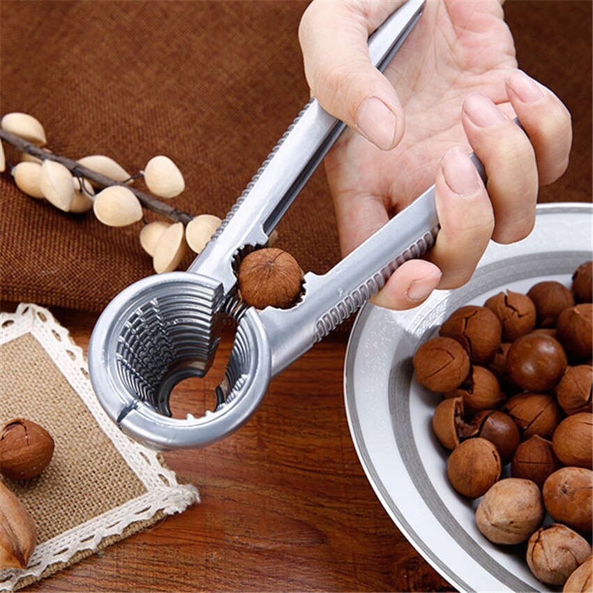 Zinc Alloy Nutcracker Sheller Crack Almond Walnut Pecan Hazelnut Filbert Nut Seafood Cracker Nut Sheller Clip Tool