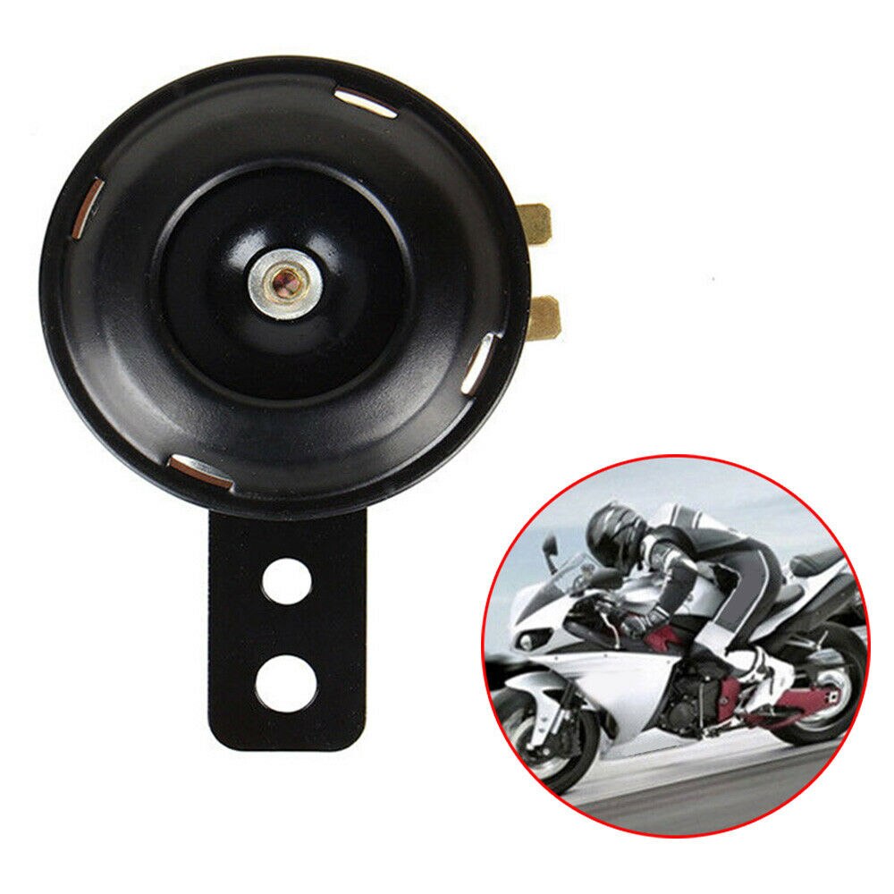 12v Motorcycle Horn Super Loud Motorcycle Horn 105dB Scooter Moped Dirt Bike ATV Motorcycle Air Horns 70mm A24 Black