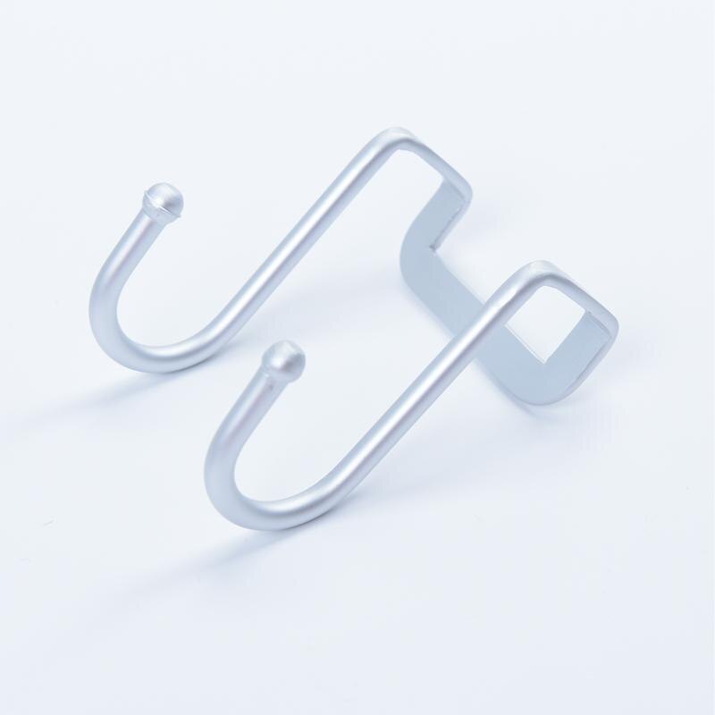 Aluminium wand na wandhaak haak s-type dragende wand hangende keuken badkamer deurhaak gratis haakpons: Een zilverprijs