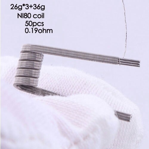 50/100 pcs High Density Pre-built NI80 A1 SS316 Premade Frameclapton Coil DIY Coil Heating alien clapton Coil Wire for rda: 3 26 50pcs ni80