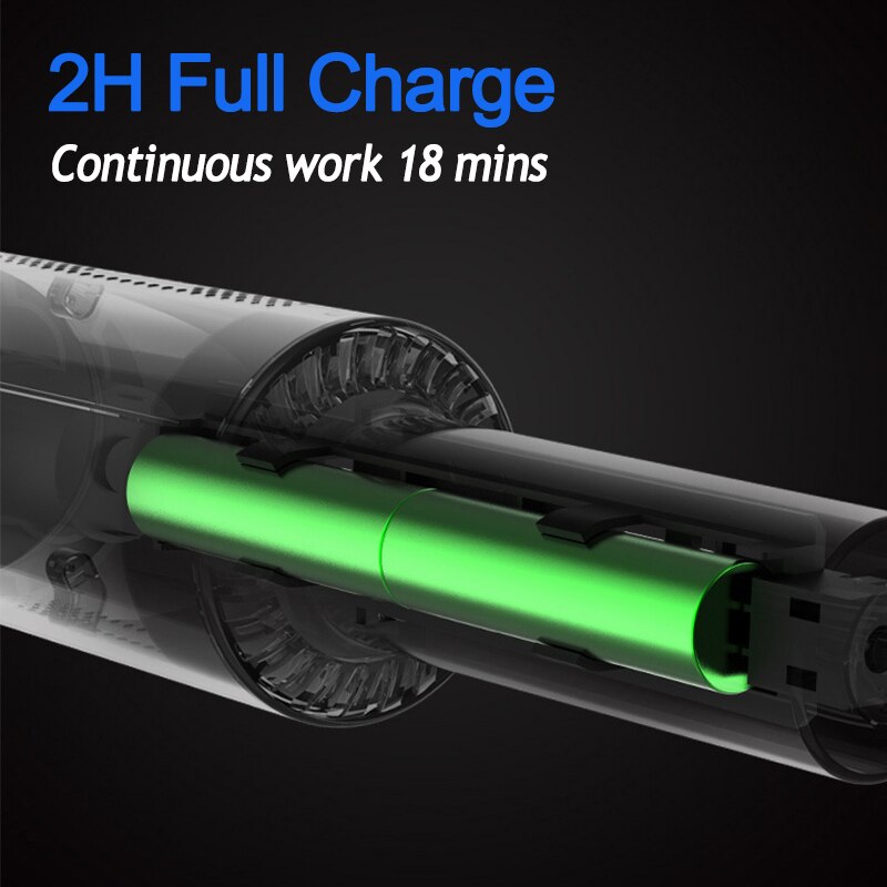 120W 6000Pa Sterke Zuigkracht Draadloze/Bedrade Handheld Stofzuiger Multifunctionele Mini Draagbare Auto Stofzuiger oplaadbare
