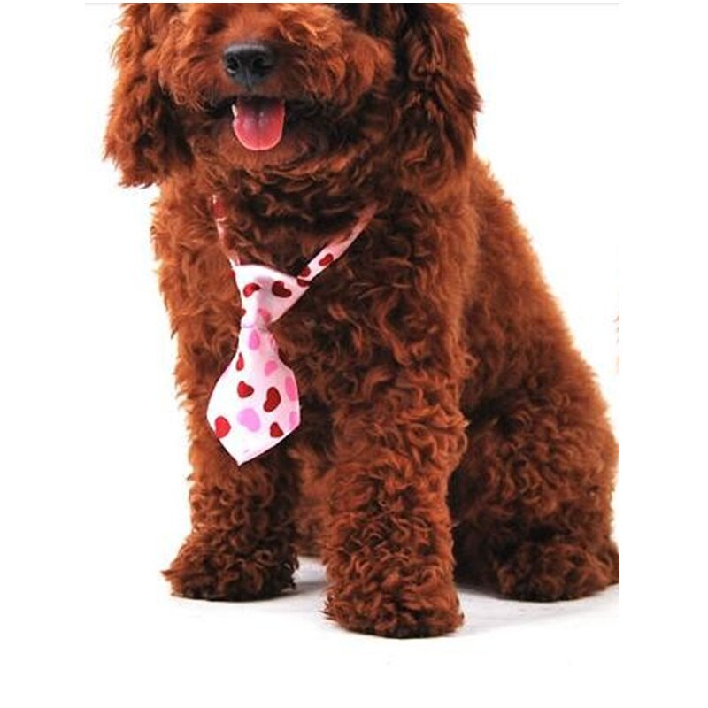 50 Stk/partij Valentijnsdag Hond Banden Hartvorm Hond Stropdassen Wedding Party Hond Strikjes Hond Accessoires