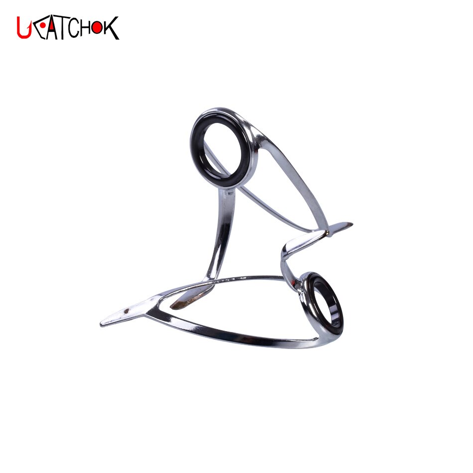 8pcs/kit Surf Rod Guides Boat Rod Guides Rings CR bracket imported SIC enhanced super hard stainless steel frame DIY Rod guide